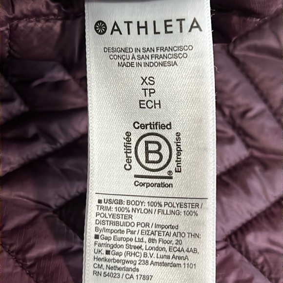 Athleta Sherpa Snap Sweatshirt Women’s Burgundy Pullover Size XS NWT - Picture 7 of 7